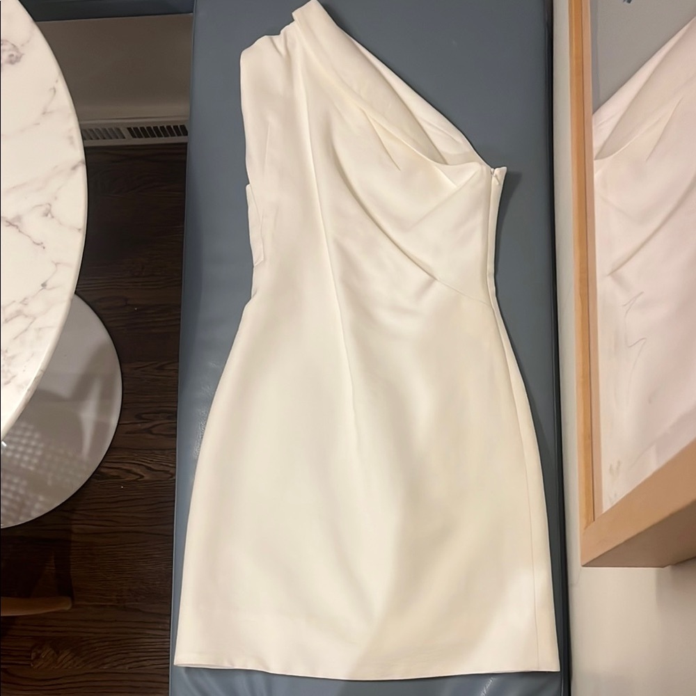 Acler Asymmetrical White Dress